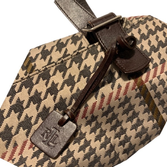 Ralph Lauren Houndstooth Cinch Tote Bag - Picture 11 of 12